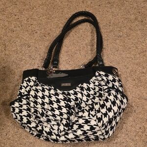 Miche Black and White Houndstooth Shoulder Bag